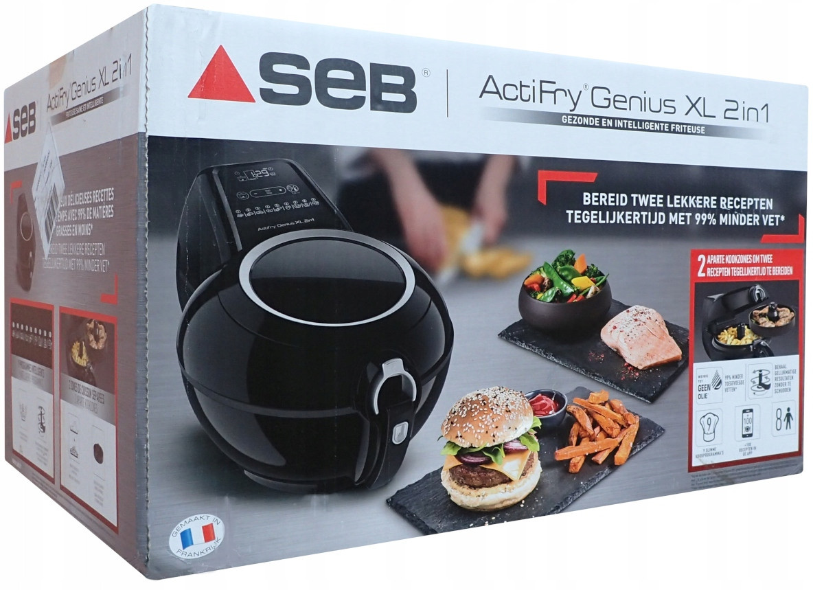 Seb (Tefal) ActiFry 2v1 Genius XL YV9708 Fritéza 2 Úrovně