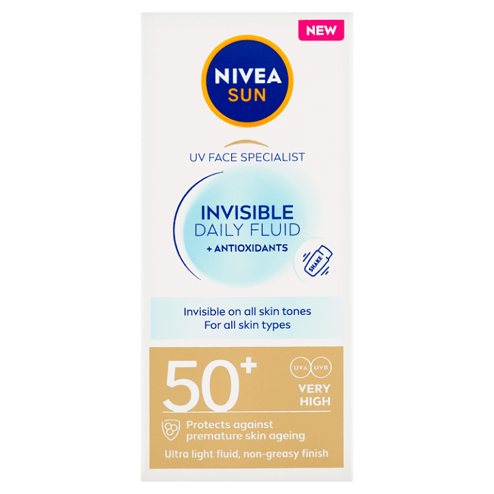 Nivea Sun Invisible Daily Fluid Lehký pleťový krém na opalování OF 50+ 40ml