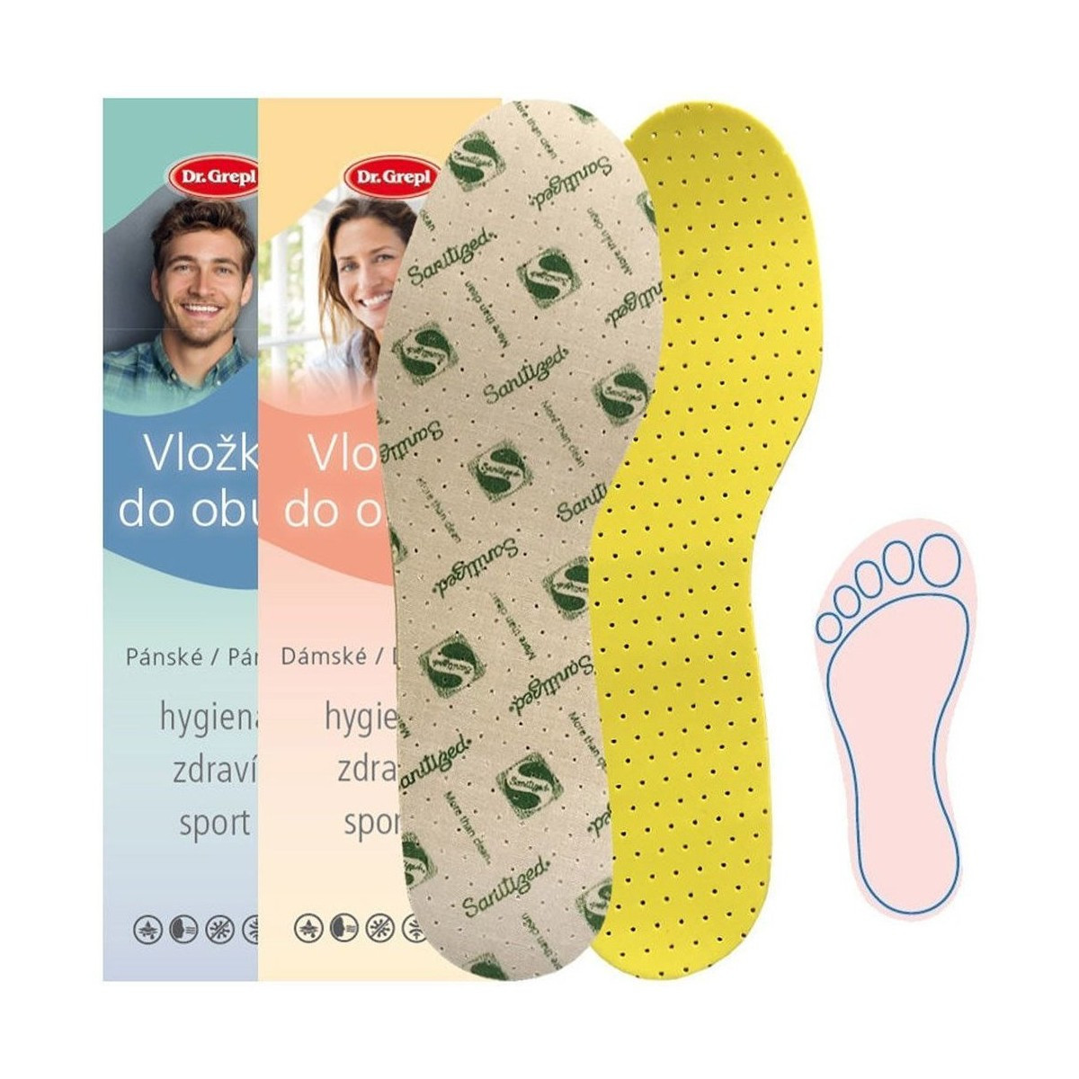 Dr.grepl  Dr. Grepl Dámské vložky do bot žluté  Žlutá