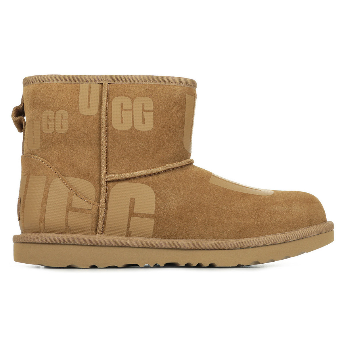 UGG  Classic Mini Scatter Graphic Kids  Hnědá