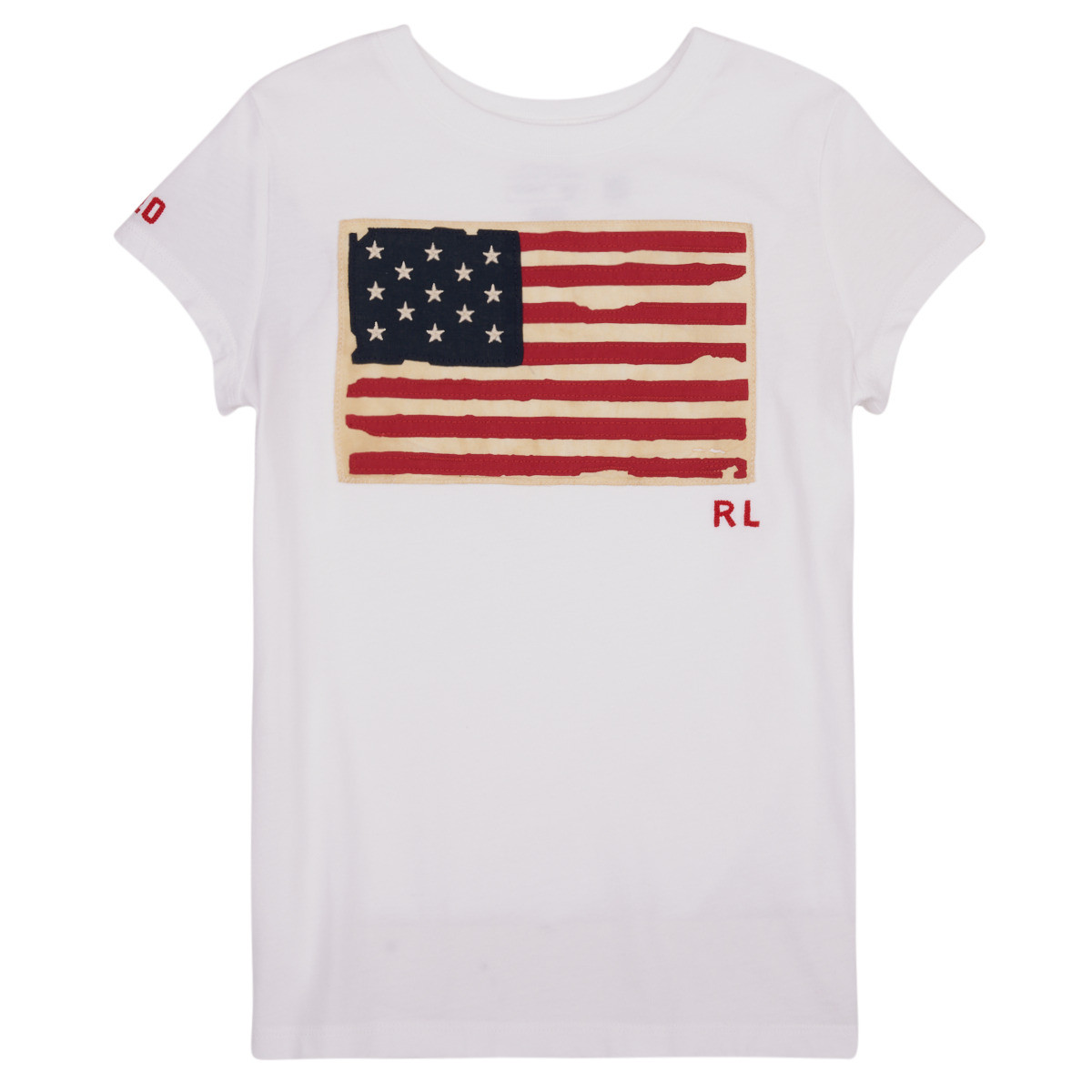Polo Ralph Lauren  SS FLAG TEE-KNIT SHIRTS-T-SHIRT  Bílá