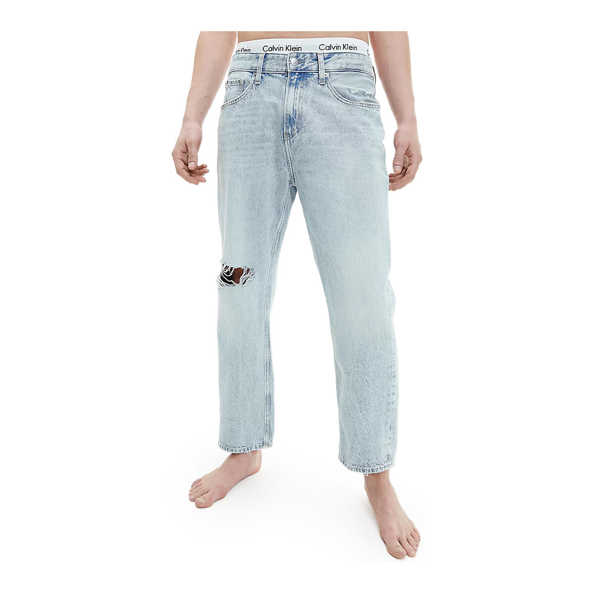 Calvin Klein Jeans  90S STRAIGHT CROP J30J321118  Modrá