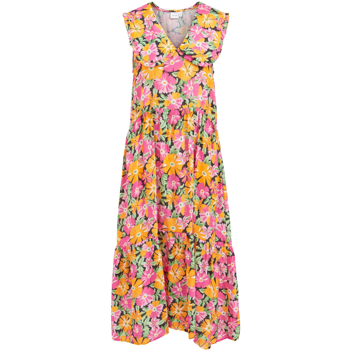 Vila  VICOLMENA FLO S/L ANCLE DRESS 14076262  Červená