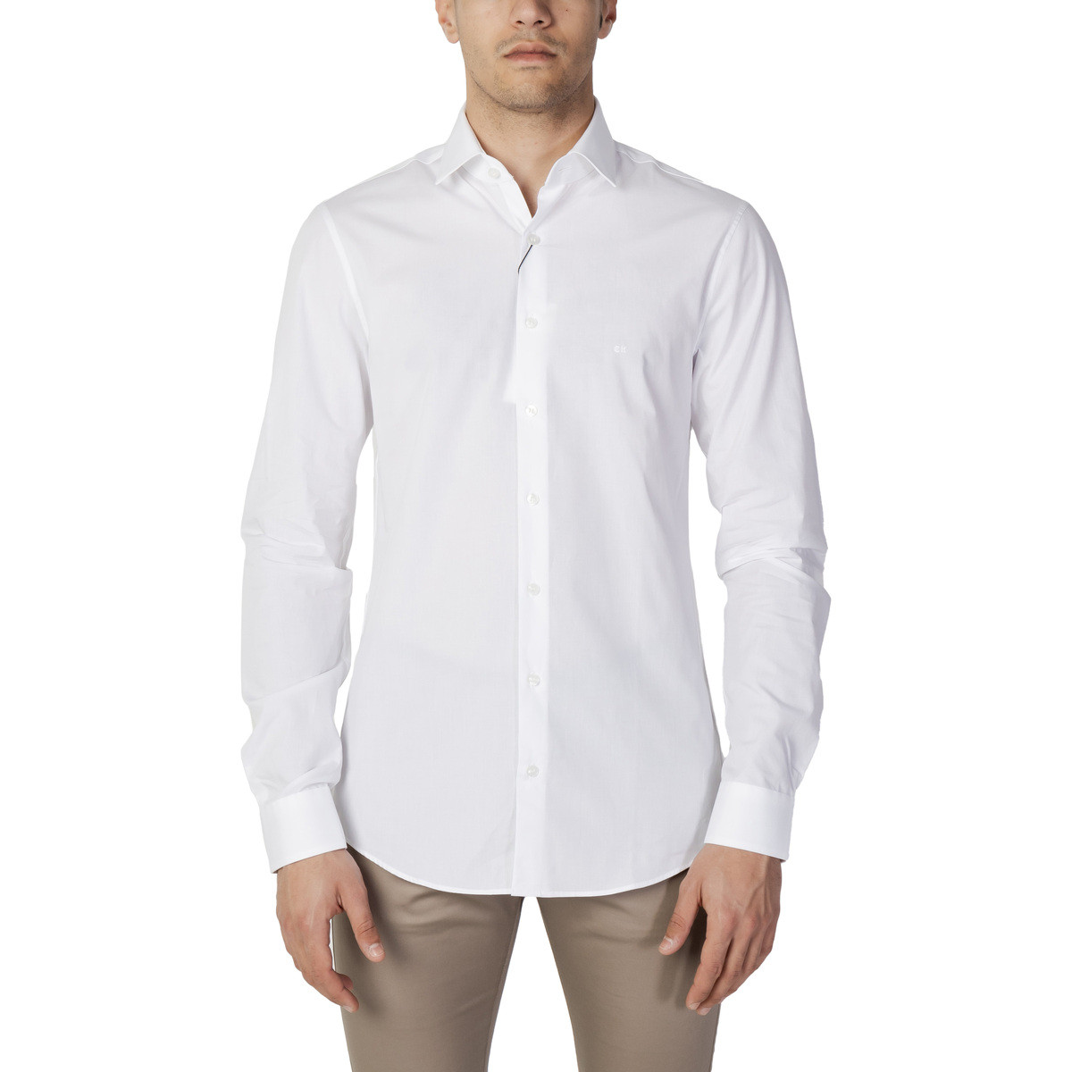 Calvin Klein Jeans  POPLIN STRETCH SLIM SHIRT K10K103025  Bílá