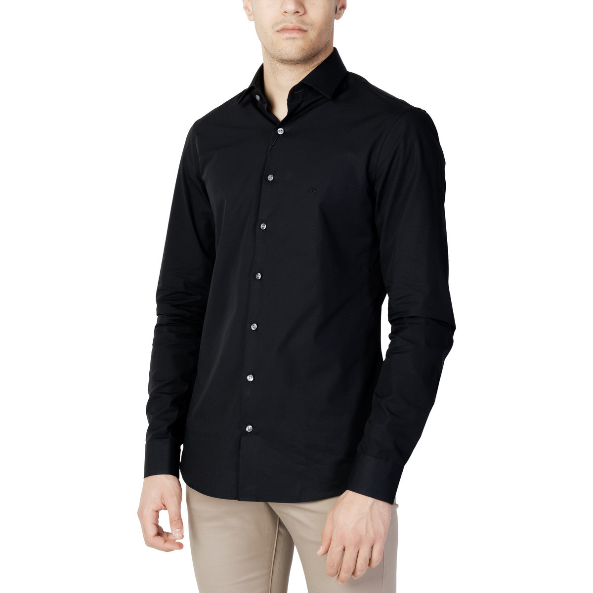 Calvin Klein Jeans  POPLIN STRETCH SLIM SHIRT K10K103025  Černá