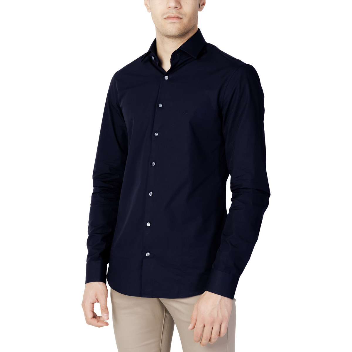 Calvin Klein Jeans  POPLIN STRETCH SLIM SHIRT K10K103025  Modrá