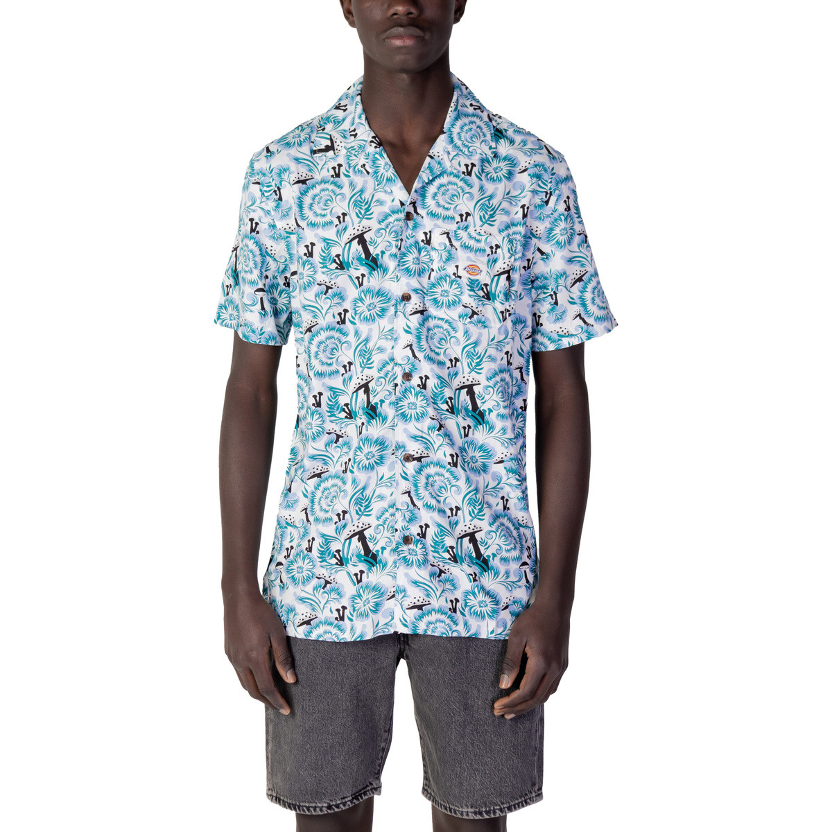 Dickies  ROSEBURG SS CL FLORAL DK0A4YBO  Modrá