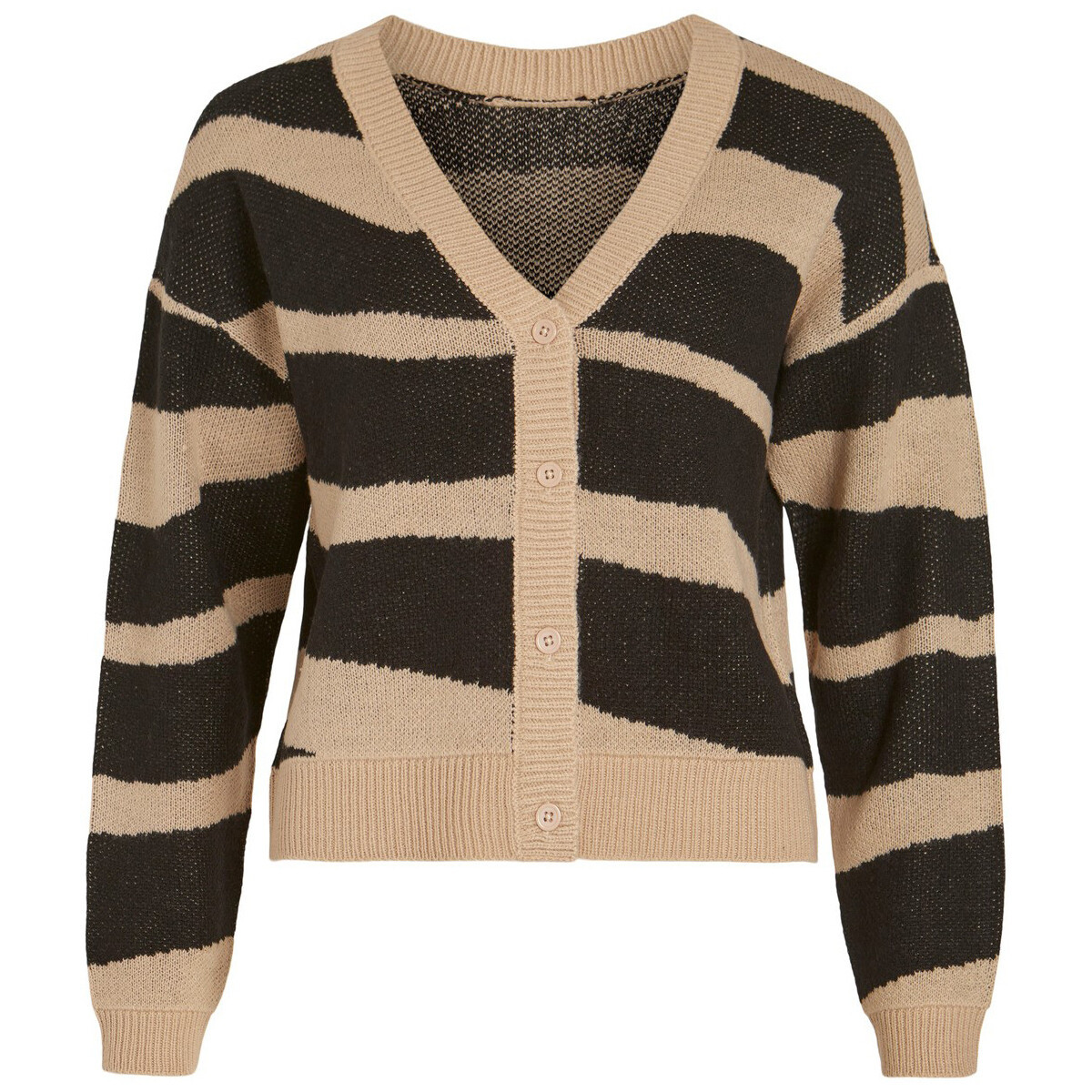 Vila  VILAVA REV L/S JACQUARD KNIT CARDIGAN/PB 14087503  Béžová