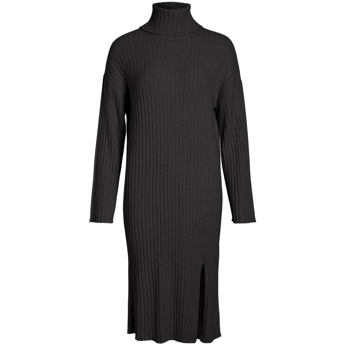 Vila  14089982 - VIRIL L/S ROLLNECK KNIT MIDI  Šedá