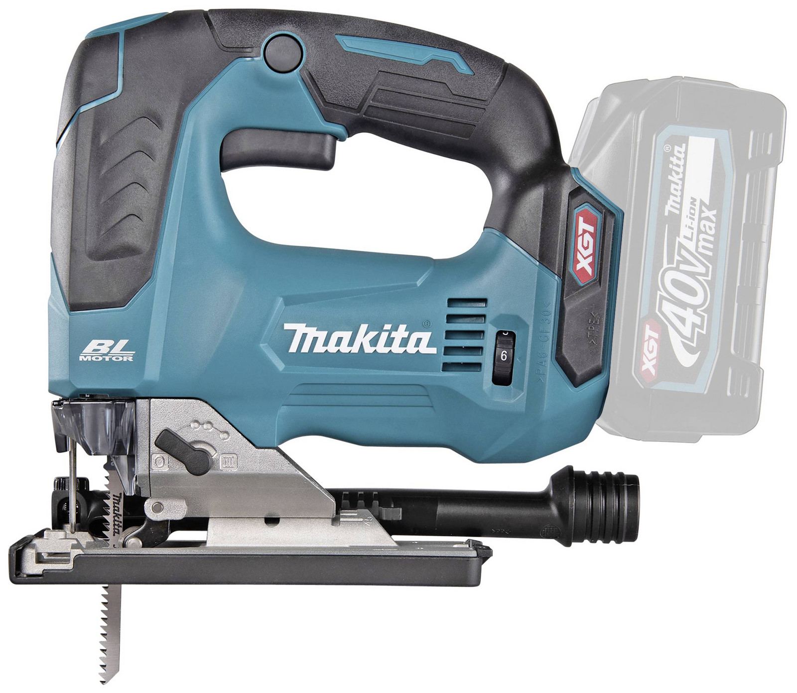 Makita JV002GZ akumulátorová kyvadlová tažná pila JV002GZ bezkartáčové, bez akumulátoru, bez nabíječky 800 W 40 V