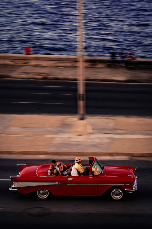 Andreas Bauer Fotografie Red Car Driving, Andreas Bauer, (26.7 x 40 cm)