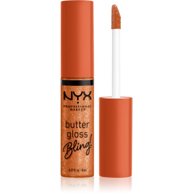 NYX Professional Makeup Butter Gloss Bling lesk na rty třpytivý odstín 03 Pricey 8 ml