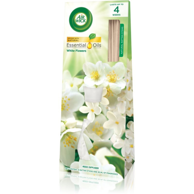 Air Wick Essential Oils White Flowers aroma difuzér s náplní 30 ml