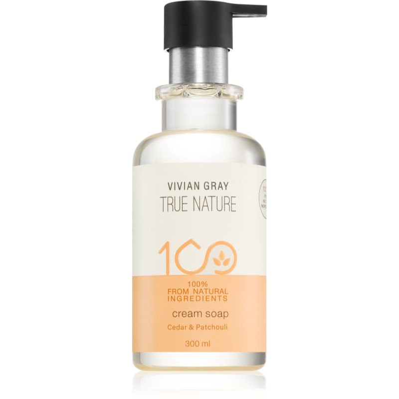 Vivian Gray True Nature Cedar & Patchouli vyživující krémové mýdlo 300 ml