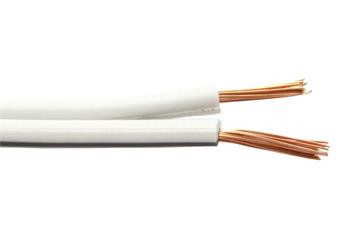 Kabel k reproduktorům, 2x0,75mm2, OFC měď, bílý, 25m