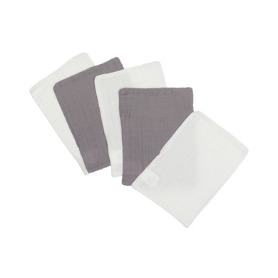 kindgsrad Musslin prací rukavice vasknely 5-pack grey