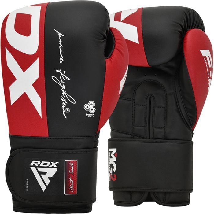 Boxerské rukavice F4 HOOK & LOOP Red 16 OZ - RDX Sports