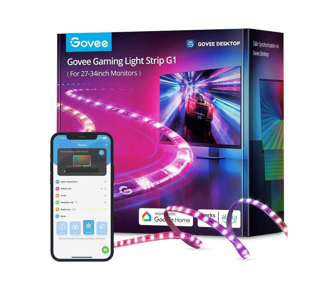 Govee Govee - Dreamview G1 Smart LED RGBIC podsvícení monitoru 27-34