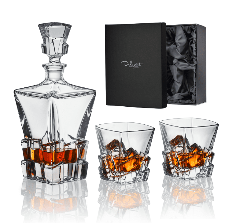 Bohemia Jihlava křišťálový whisky set Crack 1+2