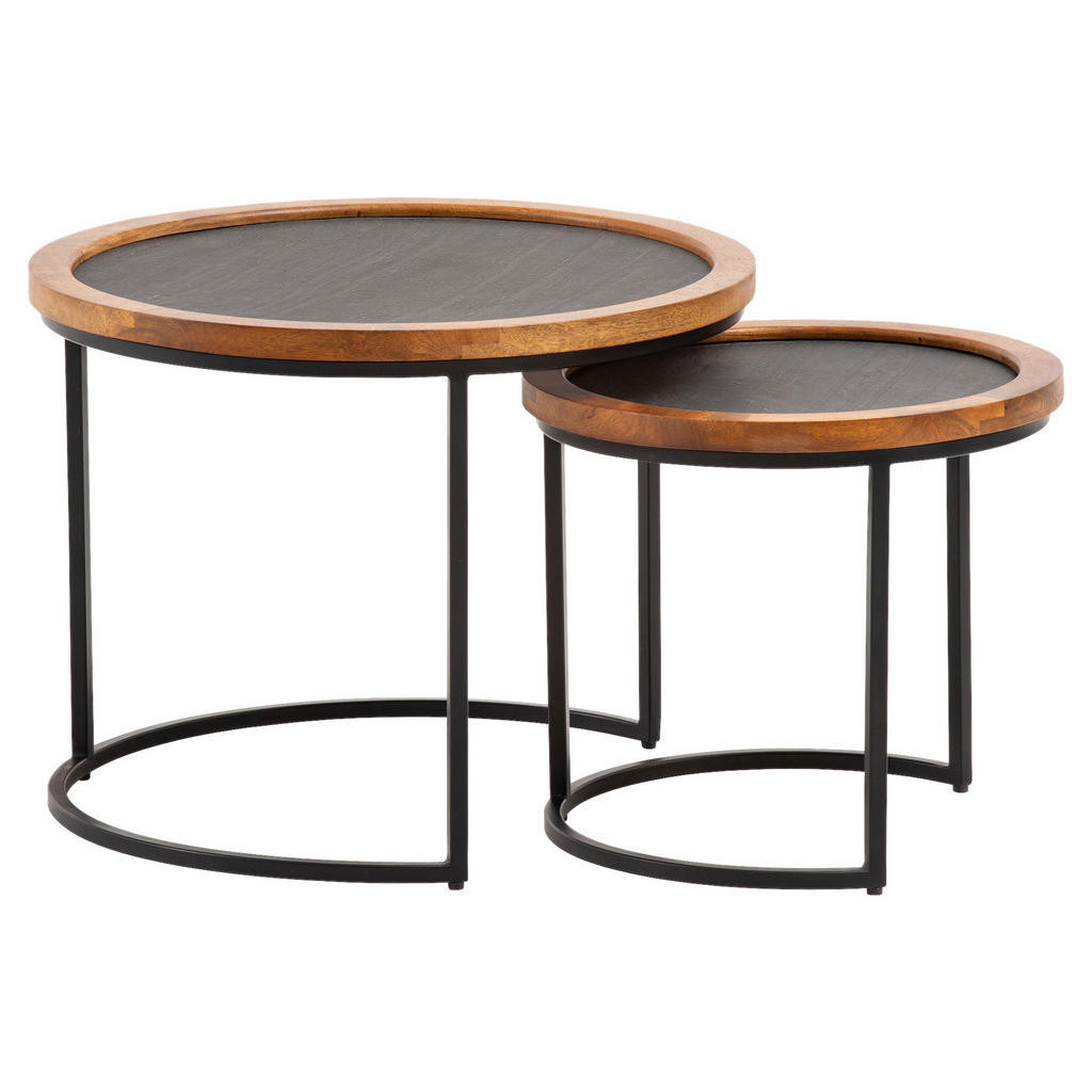 MID.YOU SADA KONFERENČNÍCH STOLKŮ, hnědá, dřevo, plast, 60/60/46 cm