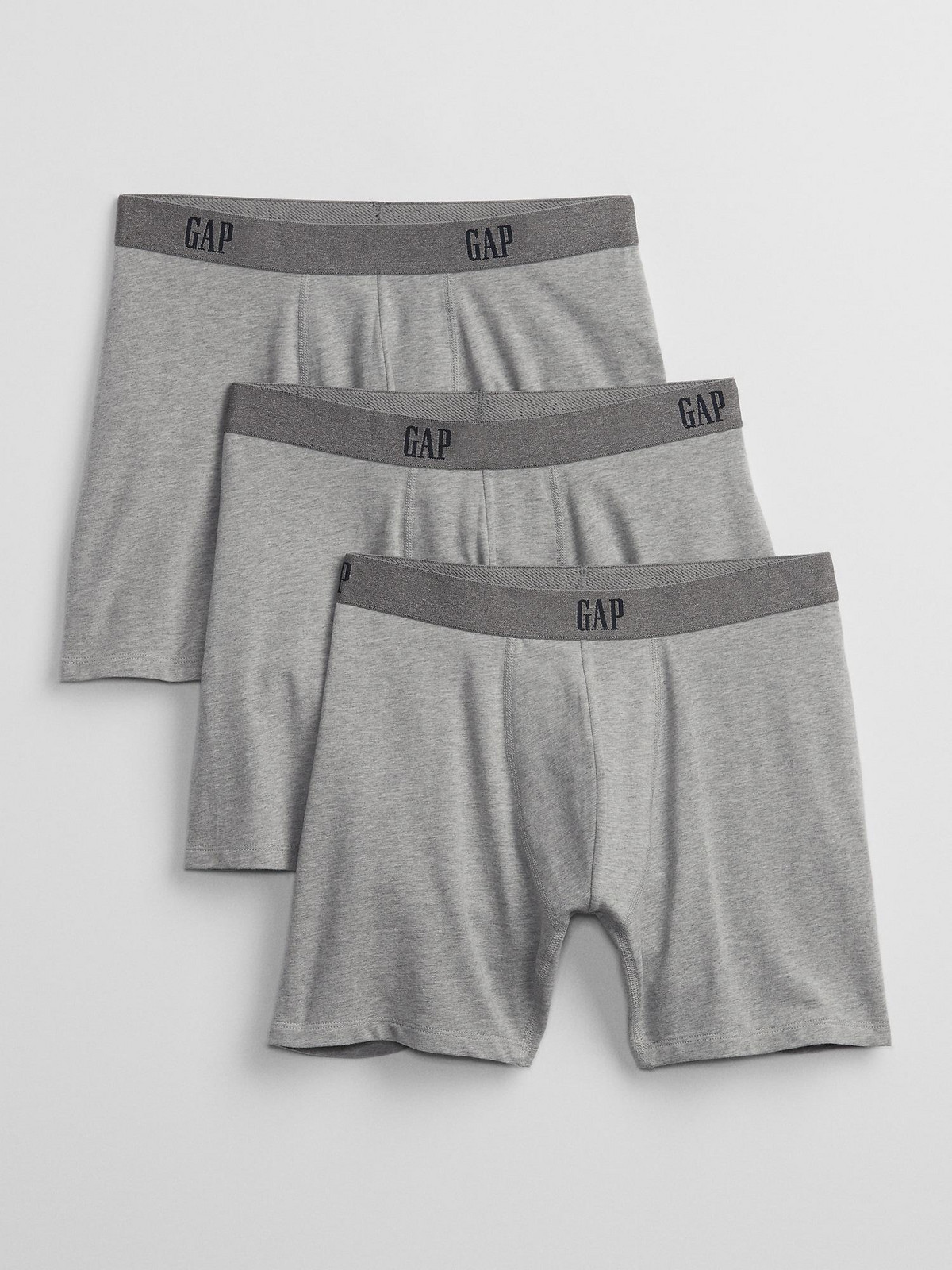 Šedé pánské boxerky GAP Logo boxer briefs, 3ks