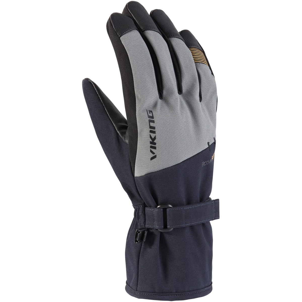 Pánské lyžařské rukavice viking diran modrá/šedá/oranžová 7