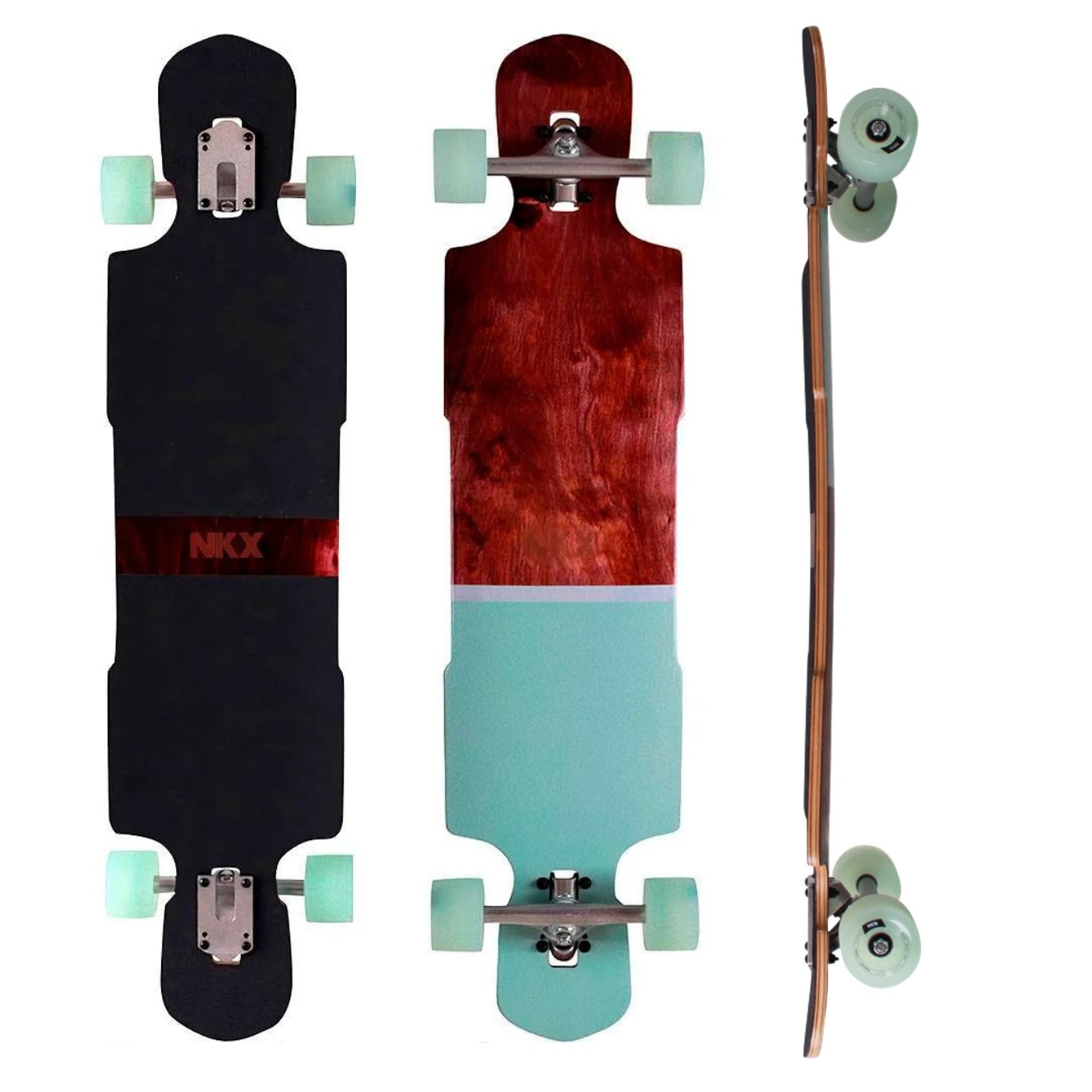 NKX longboard City Action Drop-Thru Green/Brown 39