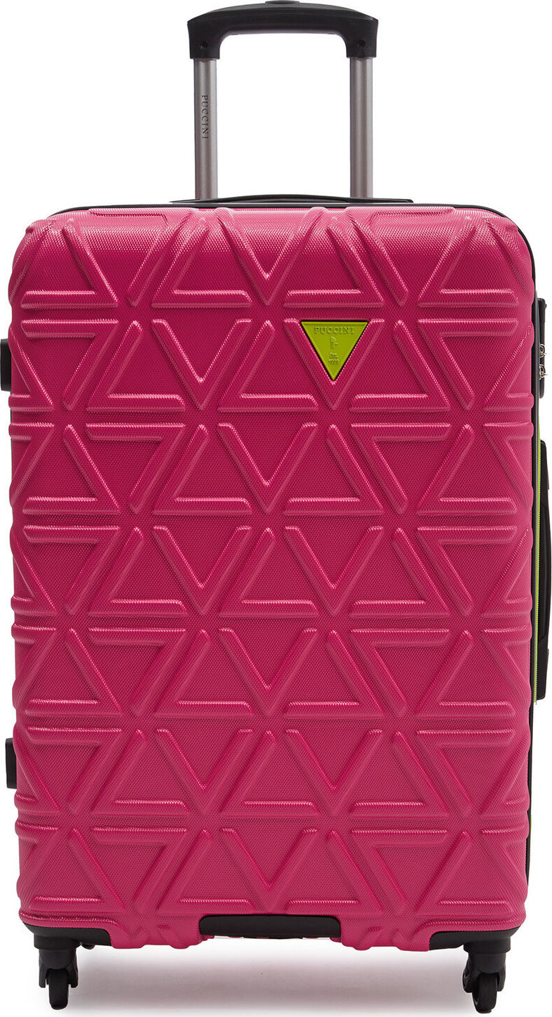 Střední kufr Puccini ABS018B Růžová