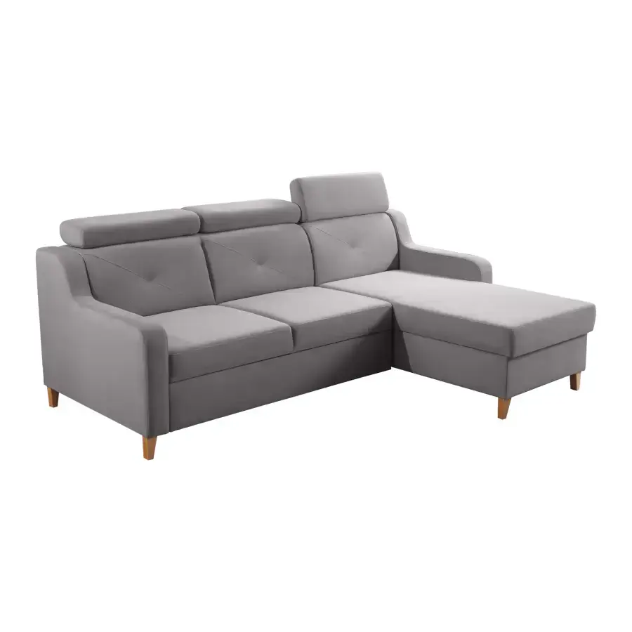 Tempo Kondela Rozkládací sedací souprava ARABELLA - světle šedá, pravá