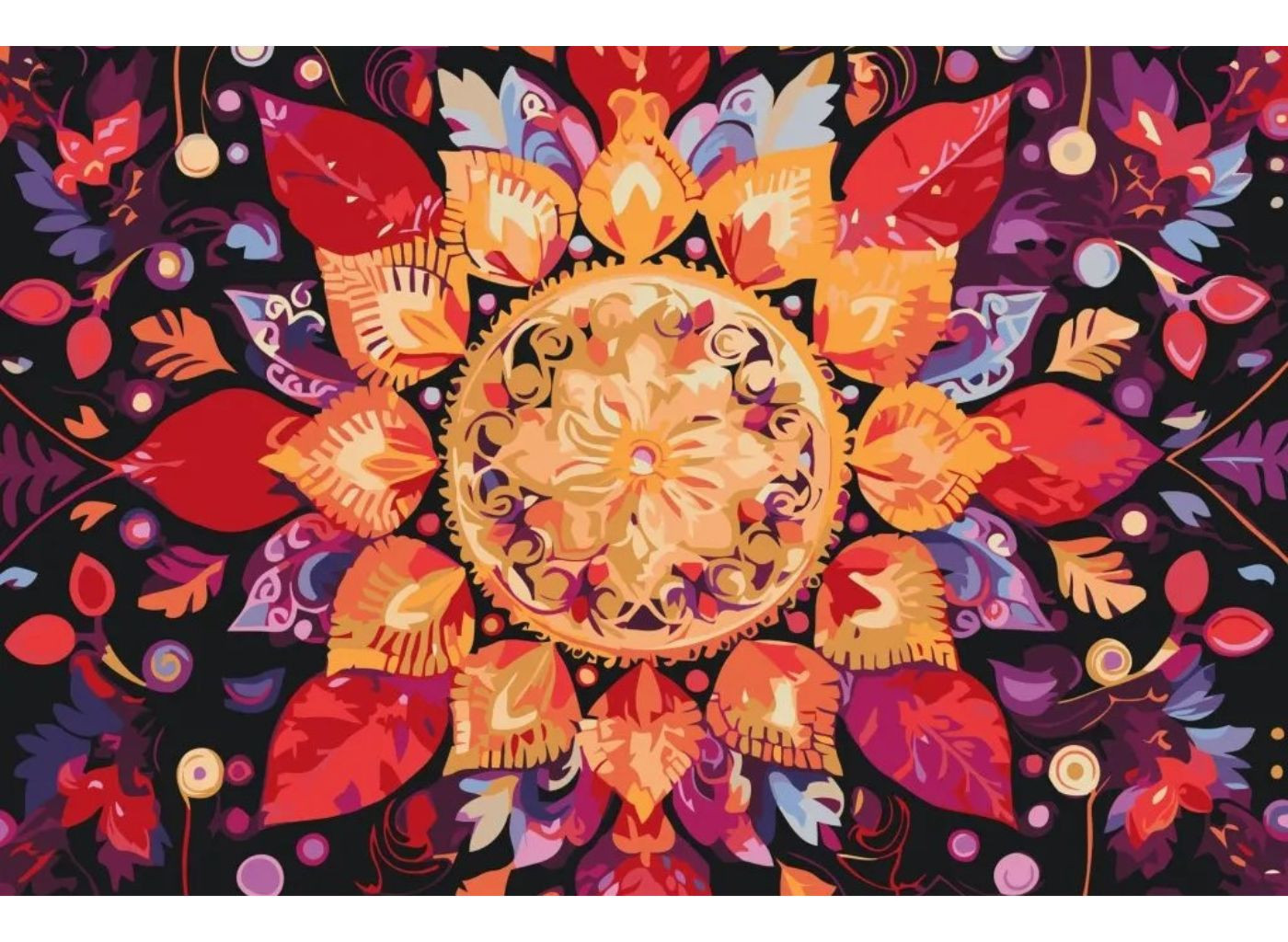 MALUJEŠ Malování podle čísel - MAGICKÁ MANDALA Rozměr: 40x60 cm, Rámování: bez rámu a bez vypnutí plátna