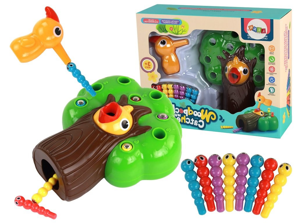 mamido Zručnostní magnetická hra Nakrm ptáčka