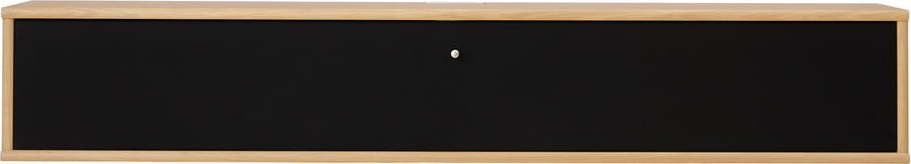 TV stolek v dekoru dubu v černo-přírodní barvě 133x22 cm Mistral – Hammel Furniture