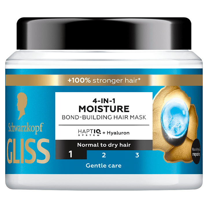 Schwarzkopf Gliss hydratační maska 4v1 Aqua Revive pro normální až suché vlasy 400ml