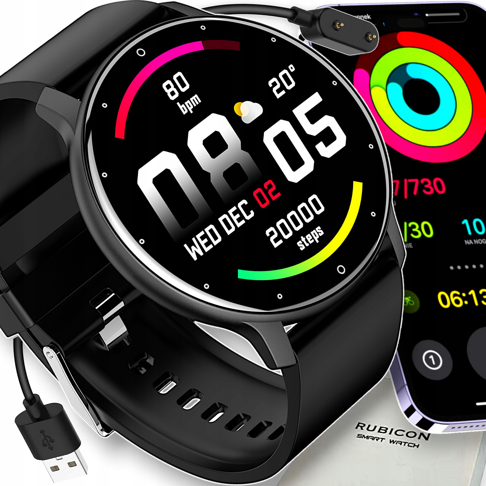 Pánské chytré hodinky Dámské s funkcí Hovory Kardiowatch sms pl RNCF01