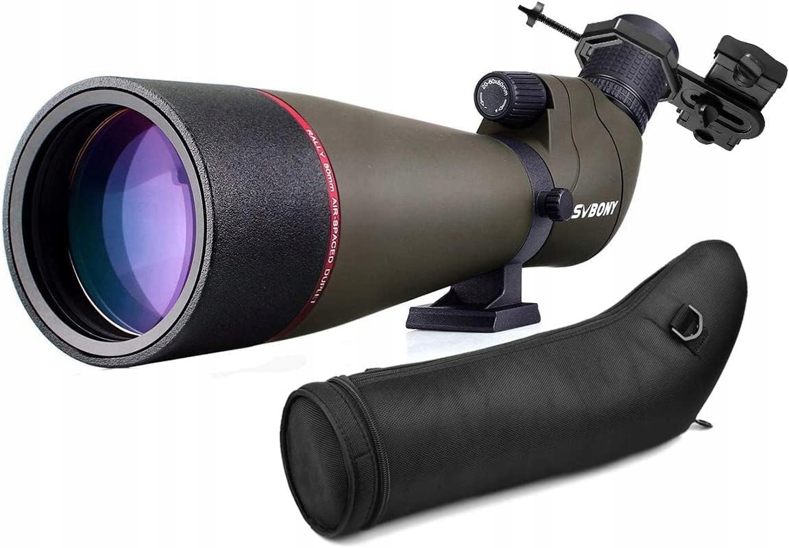 Svbony SV13 Pozorovací dalekohledy 20-60X80mm s adaptérem pro telefon, Fmc