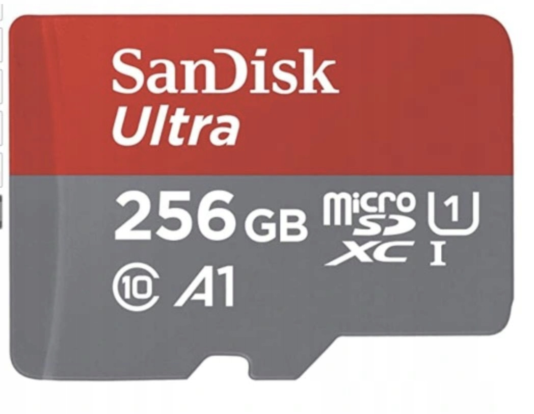 Paměťová karta MicroSD Ultra 256 Gb A1 98 MB/s, Micro Sdxc +adaptér, SanDisk