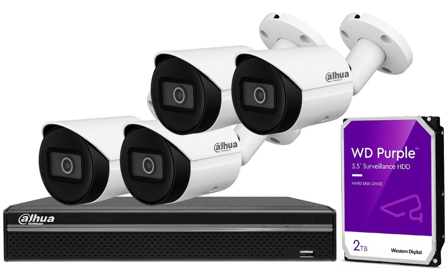 Ip monitorovací sada Dahua 4MPx WizSense s Ai analytikou 4x IPC-HFW2441S