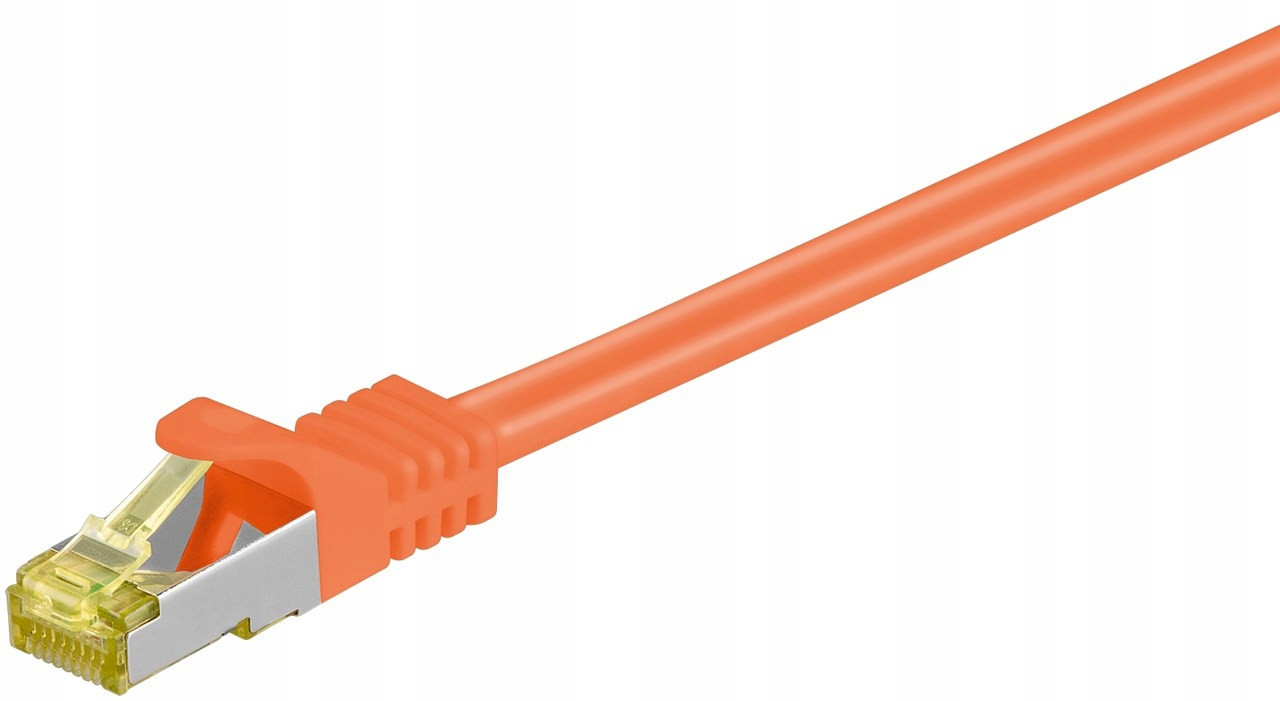 Síťový kabel Lan S/ftp Cat 6A s Cat 7 surový Oranžový 25m