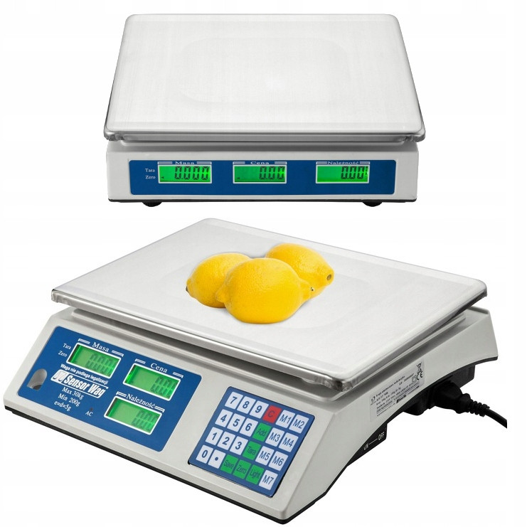Elektronická Prodejní Váha Sensorwag 30kg Kalkulační Přesná 2g LCD