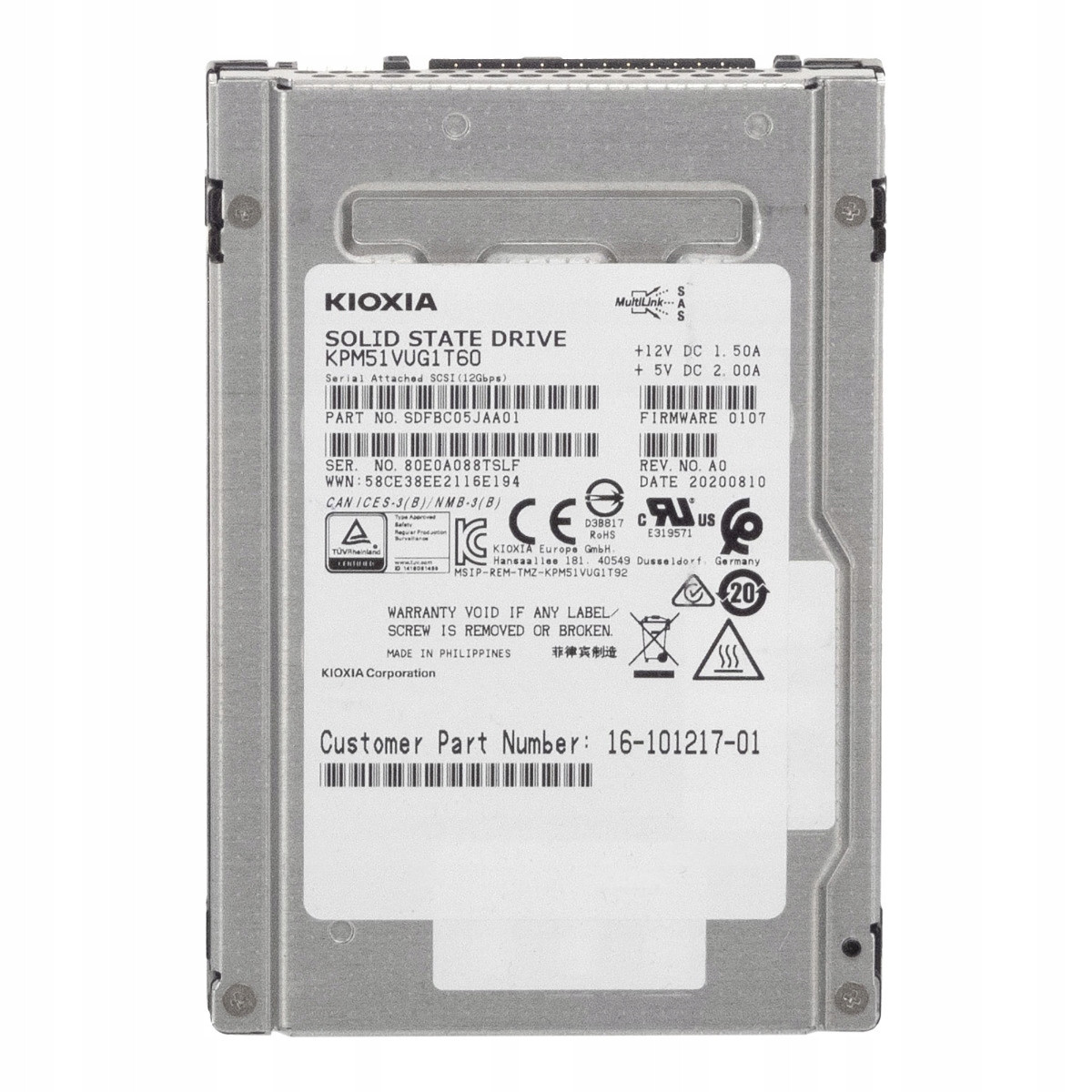 Cisco 16-101217-01 1.6TB Tlc SAS-3 2.5'' KPM51VUG1T60