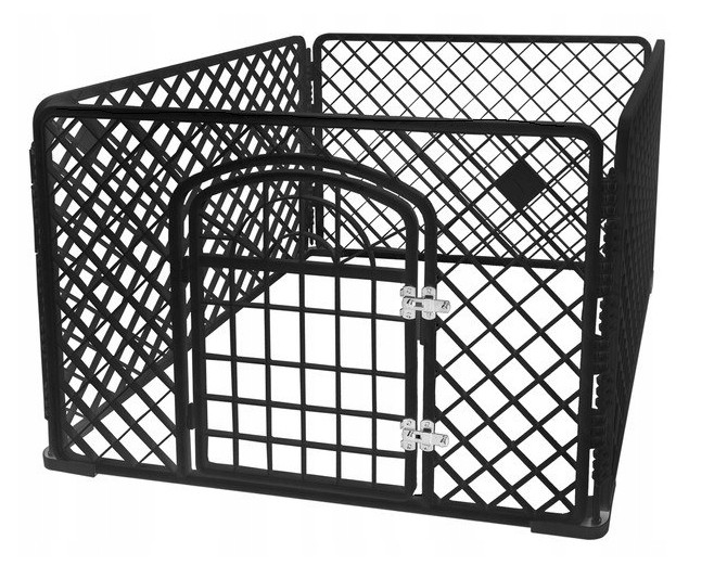 Ohrádka pro psa štěně a jiná zvířata 90x90x60 pevná černá