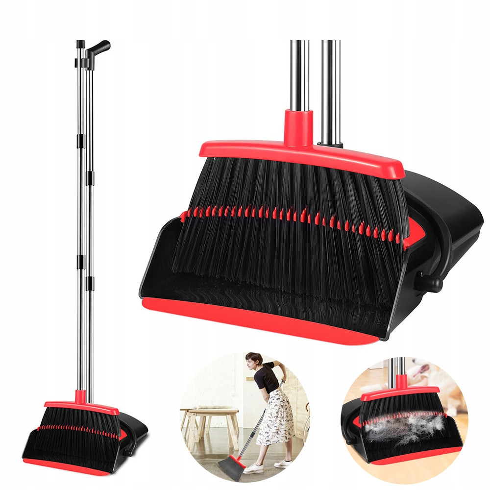 Úklidová Sada Leniuch Kartáč Smetáček Smeták Lopatka Na Tyči