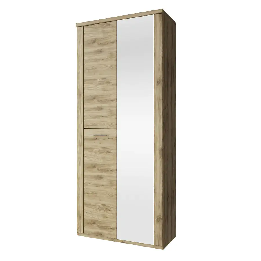 Tempo Kondela Skříň DORSI 2D se zrcadlem - dub navarra