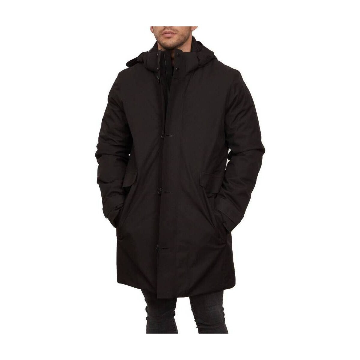 Geox  M CLINTFORD LONG JKT  Černá