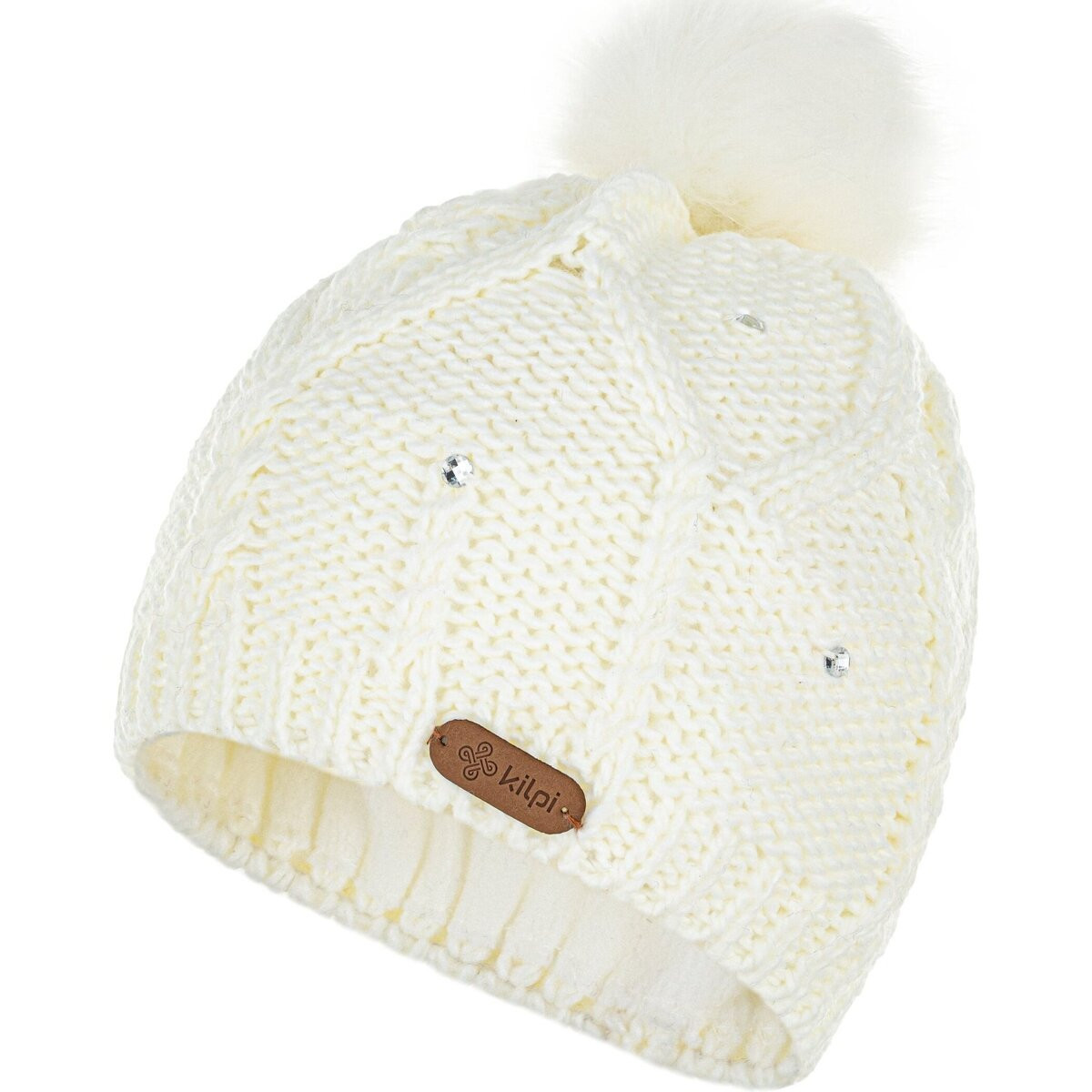 Kilpi  Dámská módní čepice s bambulí  LADY-W  Bílá