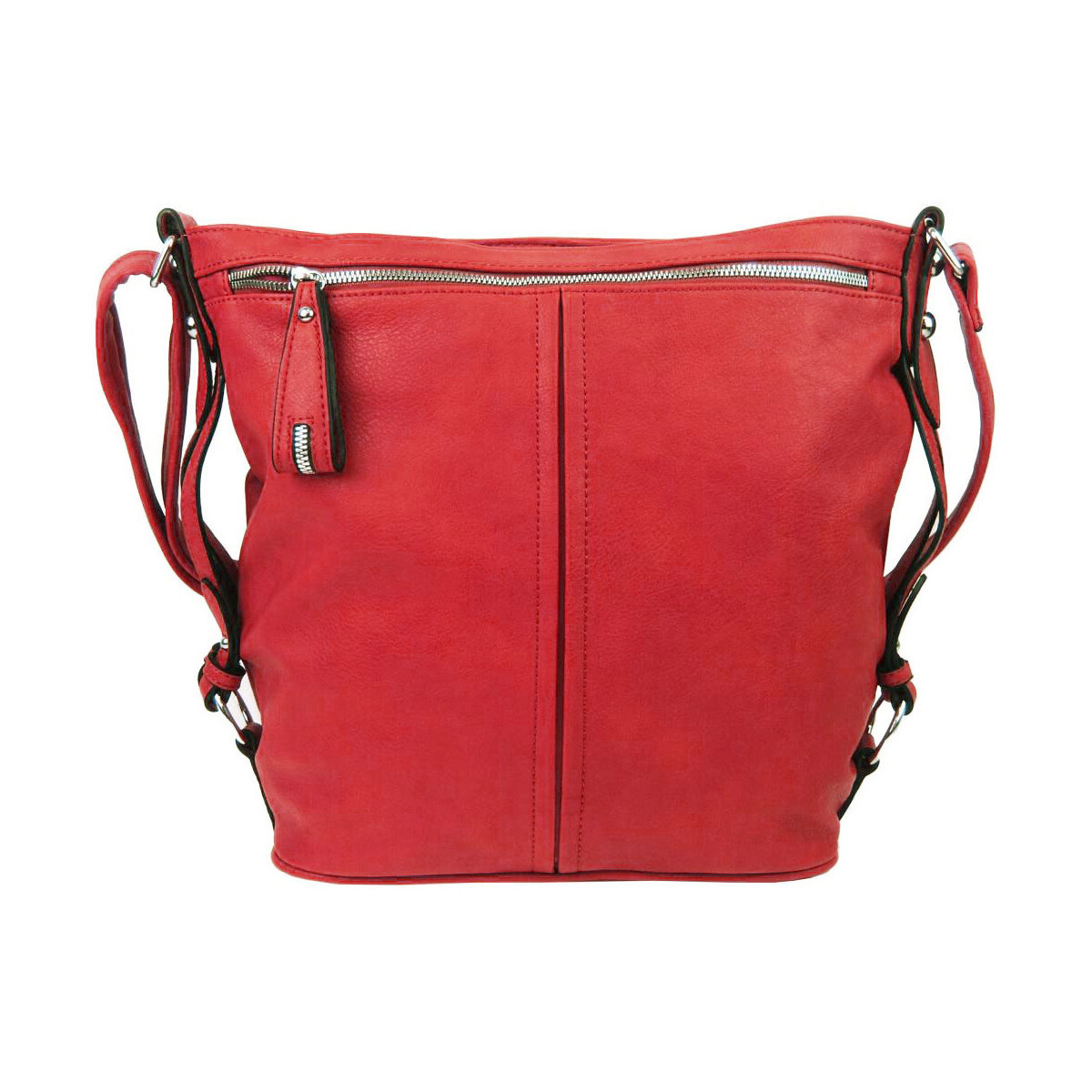 Mahel  Moderní velká crossbody kabelka 74-MH červená  Červená