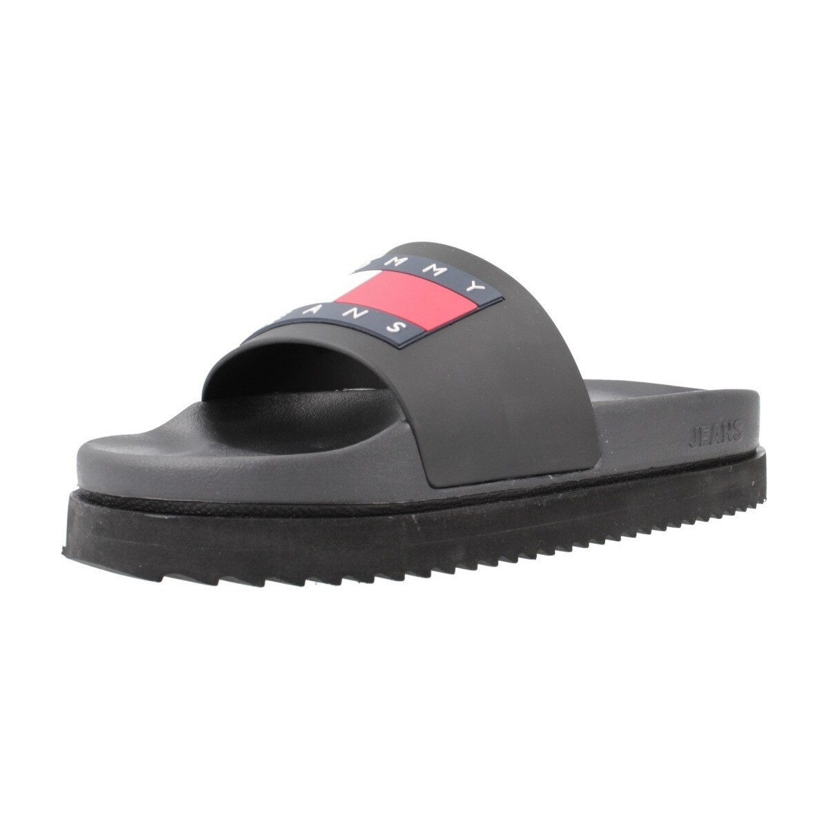 Tommy Jeans  TJW ELEVATED FLATFORM SLIDE  Černá