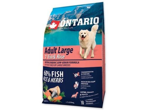 ONTARIO Adult Large Fish & Rice 2,25kg