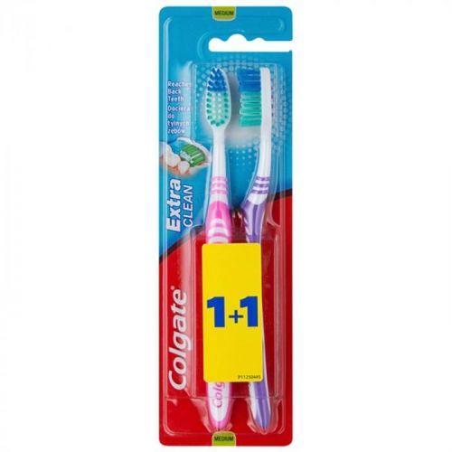Colgate Extra Clean zubní kartáčky medium 2 ks