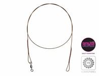 Delphin Ocelové lanko Bomb! s obratlíkem a smyčkou 49 vláken - 2ks/60cm/14kg